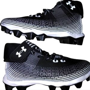Under Armour Black and White Kids Sneakers